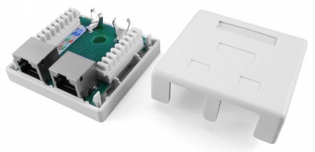 SB1-2-8P8C-C5e-SH-WH Розетка RJ-45 Hyperline  Фото
