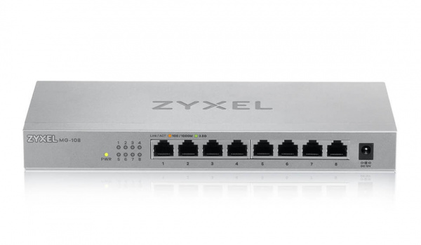 Мультигигабитный коммутатор Zyxel MG-108 [MG-108-ZZ0101F] Фото