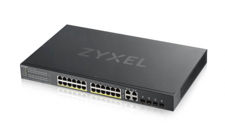 Гибридный Smart коммутатор PoE+ Zyxel NebulaFlex GS1920-24HPv2, 24xGE PoE+, 4xCombo (SFP/RJ-45), бюд Фото