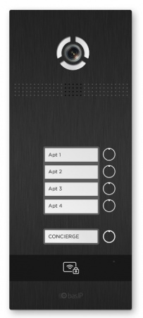 BI-04FB BLACK Вызывная панель на 4 абонента Фото