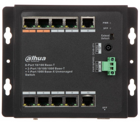 DH-PFS3111-8ET-96-F 11-портовый неуправляемый коммутатор с PoE Фото