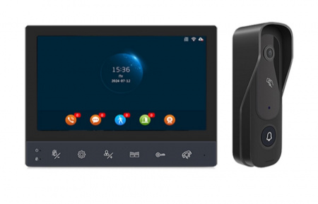 AT-I-K741F/TWСR Black Комплект FHD аналоговой домофонии с WiFi и контроллером Фото