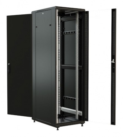 WR-TT-4266-AS-RAL9004 Шкаф напольный 19-дюймовый, 42U, 2055x600х600 мм (ВхШхГ) Фото