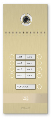 BI-08FB GOLD Вызывная панель на 8 абонентов Фото