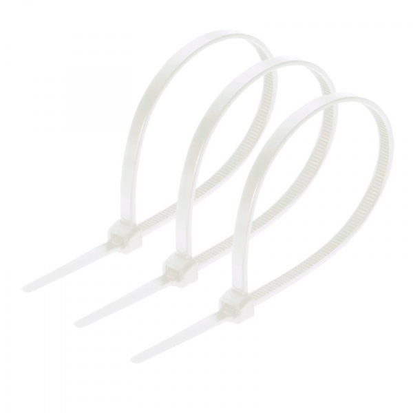 Хомут-стяжка нейлоновая Unibrave 200*3,6 мм, белый, 100 шт. Фото Хомут-стяжка нейлоновая Unibrave 200*3,6 мм, белый, 100 шт. Фото