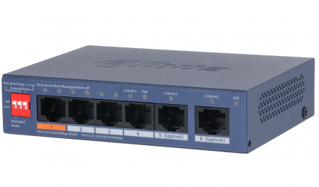 DH-CS4006-4ET2GT-60 4-портовый PoE коммутатор с функцией облачного управления Фото