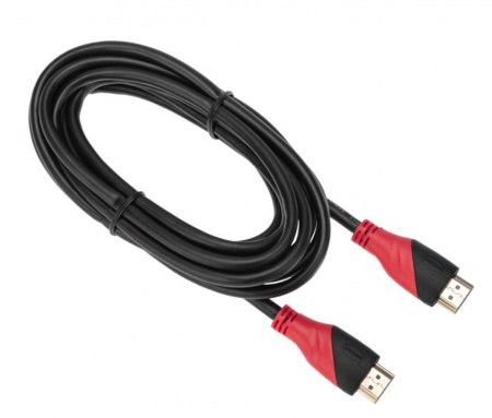 Шнур HDMI - HDMI с фильтрами, длина 3 метра (GOLD) (PVC пакет) REXANT Фото