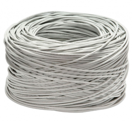 Cabeus UTP-4P-Cat.6-SOLID-GY Кабель витая пара UTP (U/UTP), категория 6, 4 пары 0,57мм (23 AWG), одножильный, серый (305 м) Фото