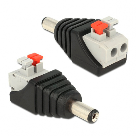 РАЗЪЕМ TS DC штекер питания с клеммной колодкой, самозажим Фото